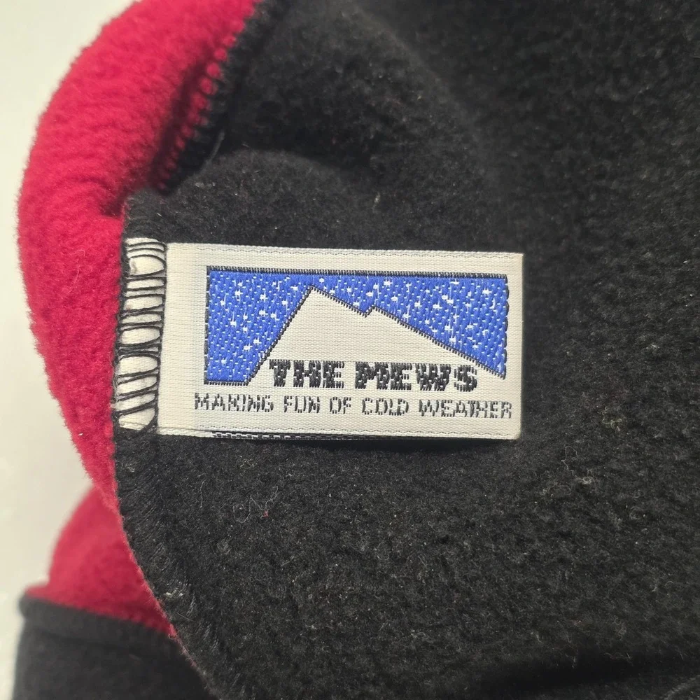 Vintage Mews Polartec Jester Tassel Fleece Winter Hat Red Blue Black